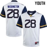 Youth West Virginia Mountaineers NCAA #28 Keith Washington White Authentic Nike Stitched College Football Jersey WW15G45BM